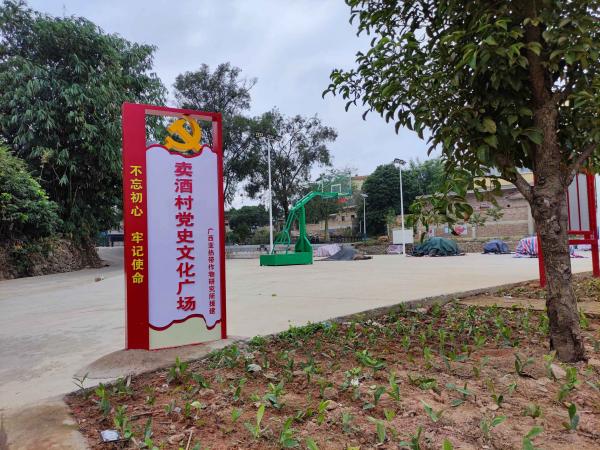 广西热作所援建的卖酒村党史文化广场竣工