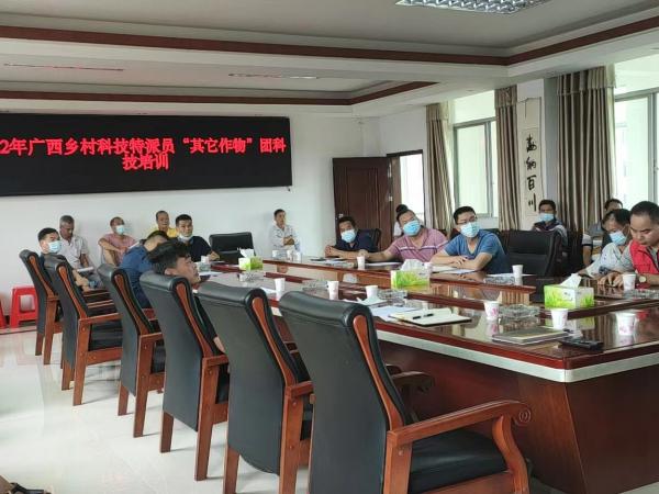 广西热作所科技特派员到广西农垦东方农场有限公司开“科技服务夏管促增产”活动