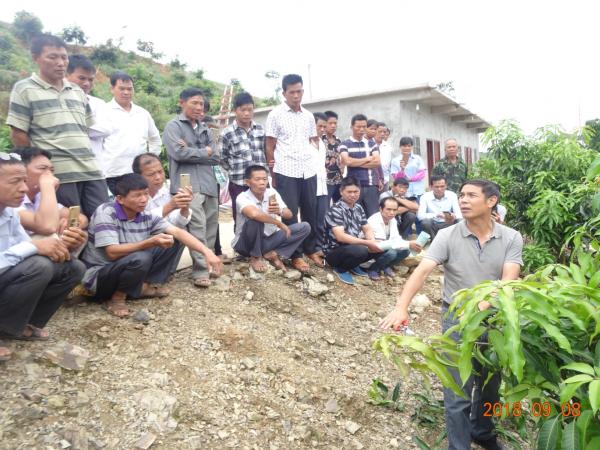 广西热作所科技特派员在贫困村举办“芒果栽培与病虫害防控技术培训班”